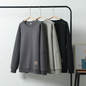 Suéter para hombre con cuello redondo acolchado de terciopelo, manga larga, holgado, informal, cómodo, transpirable, a la moda en otoño e invierno - Product Image 4