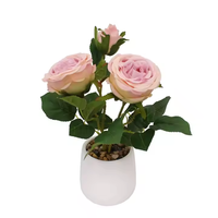 Tizen Offre Spéciale Artificielle Mini En Pot Fleur Artificielle Tulipe Fleurs Bonsaï pour La Décoration De La Maison Artificielle Rose Fleur En Pot