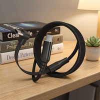 Câble de charge rapide USB C PD60W à angle droit pour jeux, tressé en nylon, anti-emmêlement, 20V 3A, synchronisation des données 480 Mbps pour iPhone Huawei