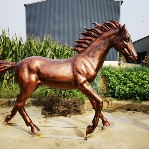 Statue de cheval de saut en Bronze de luxe peinture Sculpture d'art en métal Sculpture en Bronze de cheval d'élevage Art équestre grandeur nature pour jardin - Product Image 2