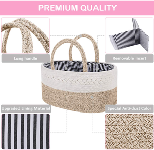 Cesta <span class=keywords><strong>de</strong></span> algodón <span class=keywords><strong>de</strong></span> alta calidad para bebé y artículos diversos, personalizado, diseño nuevo, barato, respetuoso con el medio ambiente, 2021 - Product Image 3