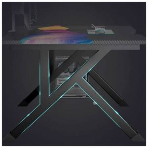 Mesa de Juego Moderna Ajustable para <span class=keywords><strong>PC</strong></span>, Escritorio <span class=keywords><strong>Gamer</strong></span> con LED, Mesa de Juego para Deportes Electrónicos - Product Image 3
