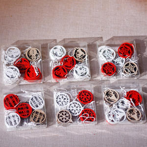 24pcs High Quality Christmas Tree Decoration Wooden Hanging Snowflake Pendant New Cross-Border Christmas Decorations - Product Image 2