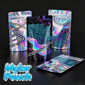 Chiusura a Zip con chiusura personalizzata richiudibile sacchetti di supporto in alluminio foderato di MYLAR sacchetti di <span class=keywords><strong>plastica</strong></span> - Product Image 2