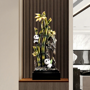 งานประติมากรรมเรซิ่นอีพ็อกซี่รูปแพนด้า งานฝีมือศิลปะพื้นบ้าน ผลิตโดย Gaosheng Creative เหมาะสำหรับตกแต่งห้องนั่งเล่น โรงแรม ระเบียงบ้าน - Product Image 1
