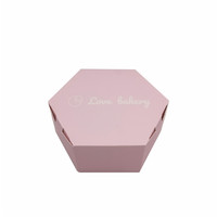 Boîtes de mousse hexagonales uniques créatives et écologiques personnalisées avec logo Boîte d'emballage de gâteau en papier élé