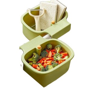 Kitchen Sink Strainer Rack Vegetable Drainer Dishwashing Basket Multi Functional ABS Material Hand Wash Only - Product Image 3