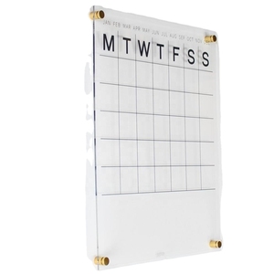 Soporte de exhibición de acrílico para planificador mensual, tablero de calendario transparente con soporte de separación para dormitorio, espacio de trabajo, horarios y exposiciones - Product Image 1