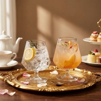 Verres à vin créatifs en cristal de diamant, à pied épais, soufflés à la machine, style américain, pour le brandy, la tequila, les fêtes et les bars