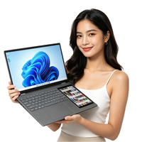 Dual-screen laptop 15,6 inch + 7 inch touchscreen Intel N100 processor gaming laptop notebook computer zakelijke/persoonlijke laptop