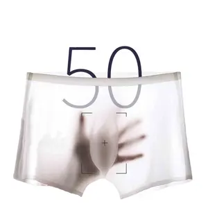 여름 얼음 실크 원활한 3D 울트라 얇은 통기성 한국 게이 망 섹시한 투명 속옷