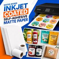 Kertas Stiker untuk Pencetakan, Lembaran Kertas Pemasok, Stiker Perekat Sendiri, Produk Inkjet Bebas Gumpalan, Label Matte, Kertas Label Matte