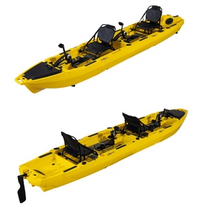 2025 thời trang mới 14ft xách tay divisibile TANDEM đạp câu cá Kayak 3 mảnh chia Modular Kayak với cánh quạt bàn đạp ổ đĩa - Product Image 5