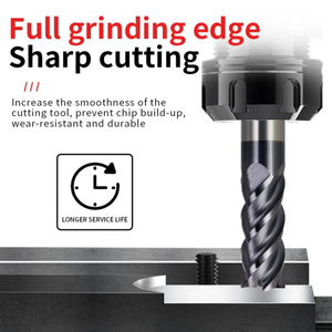 OEM 100mm tùy chỉnh cacbua cuối nhà máy chính xác máy công cụ cho các bộ phận phay Bộ định tuyến bit công cụ phay - Product Image 6