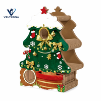 Arbre à chat de Noël en carton, plateforme d'escalade intérieure multi-niveaux, mobilier de grattage, vente en gros
