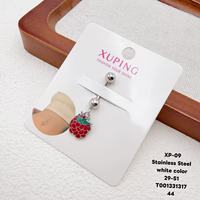 XUPING Piercing de nombril en acier inoxydable, styles variés, ton blanc, avec breloque pendante mignonne, bijoux pour femmes, vente en gros