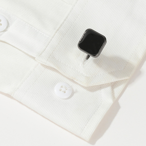 Mancuernillas de Lujo para Hombre, Elegantes, Cuadradas con Bordes en Relieve, Diseño Simple, Disponibles en 4 Colores, Accesorios para Camisa - Product Image 5