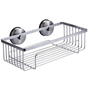 Étagère murale de salle de bain en acier inoxydable, étagère de cuisine, étagère de rangement, fixation <span class=keywords><strong>sans</strong></span> perçage par ventouse - Product Image 3