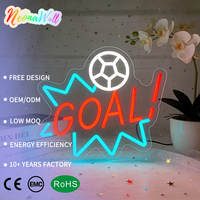 Neonawall En gros Enseigne néon LED GOAL Football IP65, Lumières néon à intensité variable, Décoration murale pour bars sportifs et cafés, Commande en gros disponible