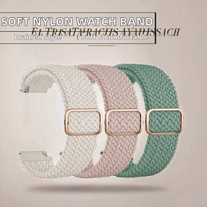 Bracelets de <span class=keywords><strong>montre</strong></span> élastiques tressés pour femmes et hommes, 22 mm, réglables, en nylon souple extensible, à libération rapide, OEM ODM - Product Image 2