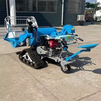 Moissonneuse-batteuse sur chenilles 15 CV à faible consommation de carburant |   Mini-récolteuse de riz pour petits agriculteurs