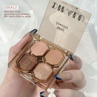 DIKALU Fard à paupières quatre couleurs brillant effet gemme, fini mat, métallique et scintillant, longue tenue, idéal pour les étudiants, maquillage quotidien