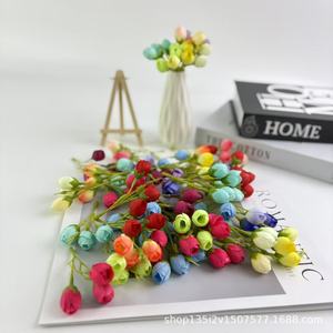 Fleurs artificielles Qiye, guirlande de boutons de rose en soie plastique, décoration de mariage, accessoires faits main pour épingles à cheveux DIY - Product Image 3
