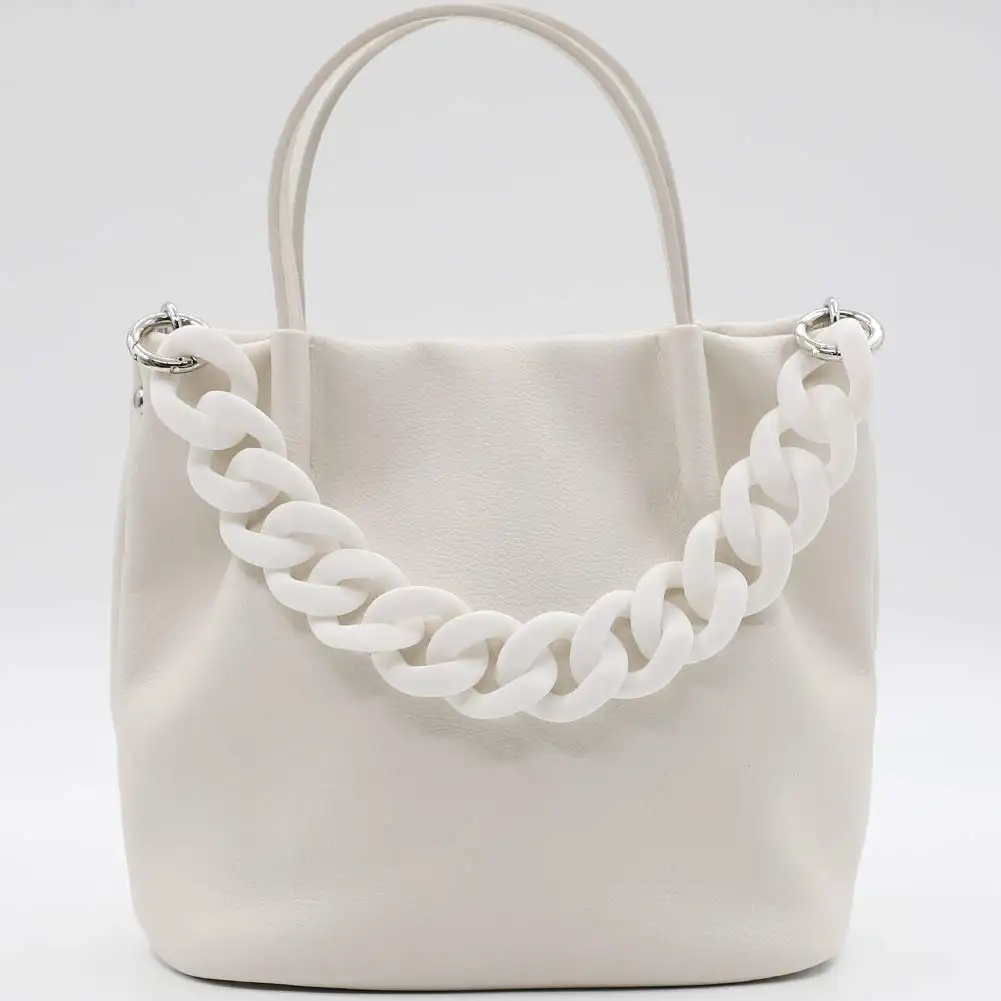 Wholesale Matte Plastic Purse Chains Handbag Straps Shoulder Handle Resin Chunky Acrylic Chain For Bag