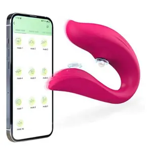 APP controlado 10 frecuencia silicona punto G clítoris coño chupando vibrador para masturbación femenina