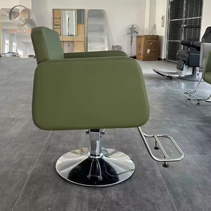 Sillón de Barbería Verde al por Mayor para Salones de Peluquería, Mueble de Belleza en Cuero Sintético - Product Image 6