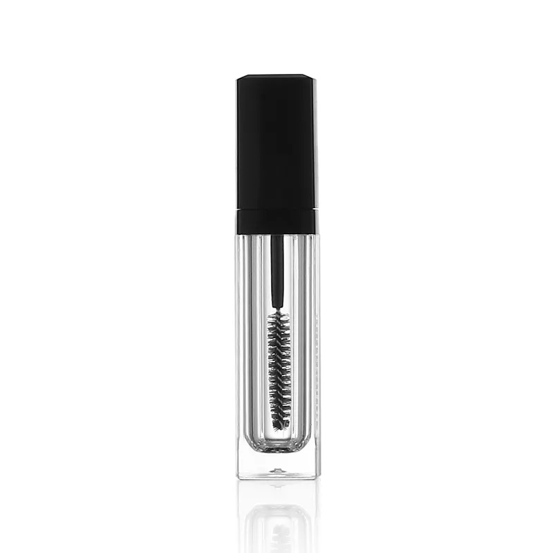 Luxe Maatwerk 6.5Ml Kleine Capaciteit Vierkante Dikke Muur Abs Lege Mascara Buis Met Zwarte Dop Plastic Buizen Verpakking