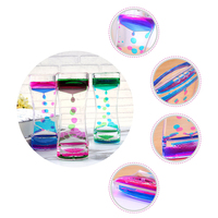 Boule lumineuse liquide à minuterie, luminaire décoratif d'intérieur, jouet sensoriel de mouvement, boule de sablier, Science de gravité, pour décoration