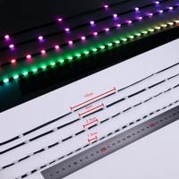 Lampu LED String WS2811 WS2812 5V 3PIN Kabel Hitam Warna Impian RGBIC Dapat Diatur Secara Individual Lampu Peri Natal Plastik