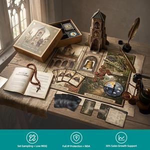 Jeu de cartes éducatif pour l'apprentissage des langues, certifié CE EN71, finition mate anti-rayures, ensemble multi-composants, étui avec couvercle et aimant - Product Image 1