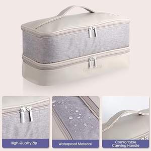 Borsa per asciugatrice alla moda Kit di strumenti per parrucchieri con cerniera per asciugacapelli scatola da viaggio borsa arricciacapelli elegante borsa per il trucco per capelli - Product Image 5