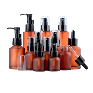 Botol Semprot Pompa Kaca Amber Pipih Ukuran Perjalanan 1oz 2oz Kosong Isi Ulang Hasil Akhir Matte 15ml Mini untuk Minyak Esensial dan Reed Diffuser - Product Image 2