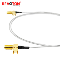 SMA Female 90 Berkualitas Tinggi °   Pemasangan PCB ke SMA Female 90 °   Rakitan Kabel Koaksial PCB RG402 Berlapis Emas
