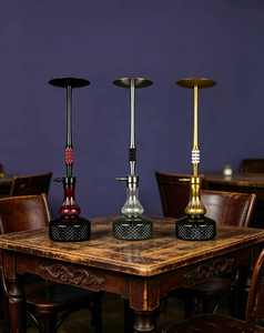 Ensemble de chicha portable avec base en verre et tige en métal pour salon, bar, fête, chicha Chiminea - Product Image 6