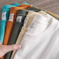 T-shirts personnalisés brodés en gros, 100% coton, grande taille, manches courtes, impression de t-shirts publicitaires avec logo personnalisé