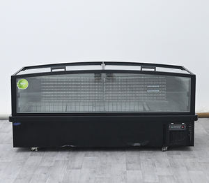 Vitrine réfrigérée combinée à porte vitrée pour supermarché, avec îlot de présentation pour aliments surgelés et viande, et congélateur coffre profond - Product Image 2