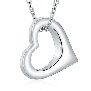 Urn Necklace for Ashes for Women Heart Cremation Necklace for Ashes Stainless Steel Cremation Jewelry for Women