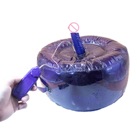 Silla Sexual Inflable con Dildo y Vibrador, Cojín Erótico para Adultos, Cojín Divertido, Juguete Sexual