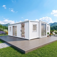 Maison conteneur extensible préfabriquée modulaire 20ft 40ft entièrement aménagée, maison de vacances, antirouille, vente en gros, personnalisable