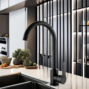 <span class=keywords><strong>Robinet</strong></span> de <span class=keywords><strong>cuisine</strong></span> thermostatique monocommande noir à col de cygne, avec douchette extractible pour <span class=keywords><strong>eau</strong></span> froide, en laiton moderne, type pratique, KAWAL - Product Image 6