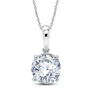 Colgante de Diamante de Laboratorio de Lujo para Mujer con Piedra Central Brillante de Corte Redondo, Chapado en Oro, Joyería Fina, Regalo - Product Image 2