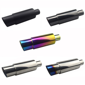 Car Modification Straight Exhaust Pipe Stainless Steel Exhaust <b>Drum</b> Modification Accessories Rear - Product Image 4
