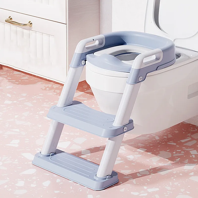 Siège de formation de pot pliable pour tout-petits avec escabeau antidérapant pour enfants chaise d'échelle de formation de toilette avec poignées