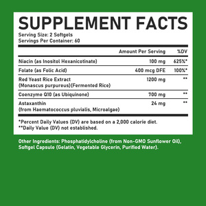 Cápsulas blandas de arroz de levadura roja OEM ODM, ricas en antioxidantes y que promueven la salud inmunológica con extracto de arroz de levadura roja, 2 cápsulas blandas diarias. - Product Image 2