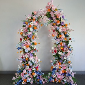 Sfondo colorato fiore di rosa di seta di nozze di simulazione della parete scena del fiore oggetti di scena del giardino arco sfondo di fiori decorazioni per <span class=keywords><strong>matrimonio</strong></span> floreali - Product Image 4
