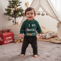 Bas quantité minimale de commande fabricant de broderie personnalisée vêtements de noël lettre broderie pull tricots chaud garçons filles enfants pull